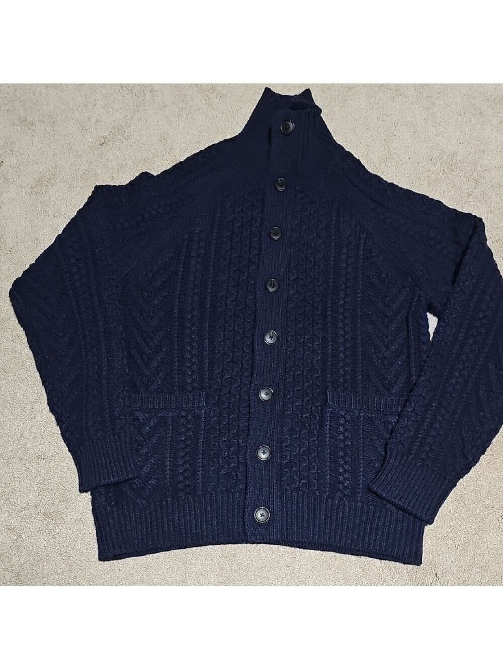 J. Crew Dark Blue Men's Cardigan Sweater